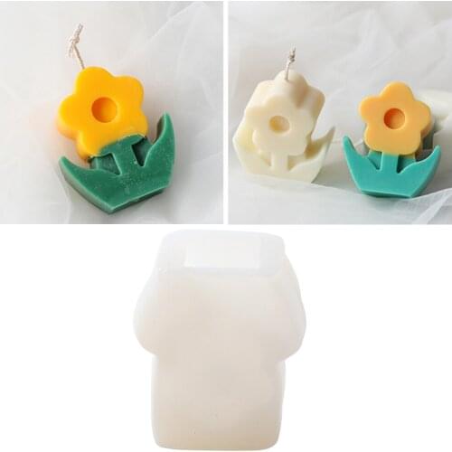 3D Flower Silicone Mold Small Flower Candle Mold INS Class Fashion Aromatherapy Candle DIY Material Handmade Soap Making Mold