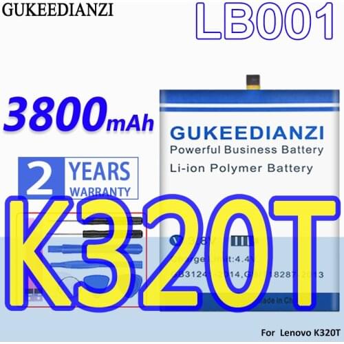 High Capacity GUKEEDIANZI Battery LB001 3800mAh For Lenovo K320T