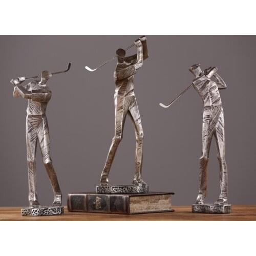 American country style golf player Home Furnishing resin ornaments simple living room decoration