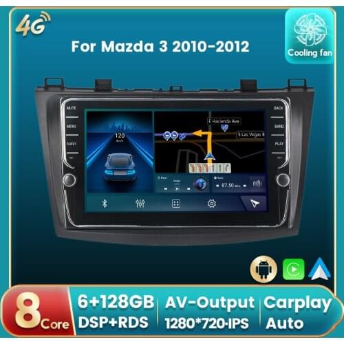 Android 11 4G LTE DSP RDS For Mazda 3 2010-2012 Car Radio Auto Multimedia DVD Player GPS Navigation Auto carplay IPS BT