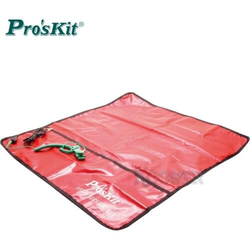 Proskit 8PK-AS07-1 PVC anti-static work table mat tablecloth with 6FT/2M wrist strap and 10FT/3M ground wire field service kit