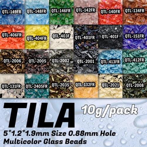 BLUESTAR vintage Japanese MIYUKI Tila Flat Beads For Women DIY handmade Jewelry Bracelet Making clothing Accessories