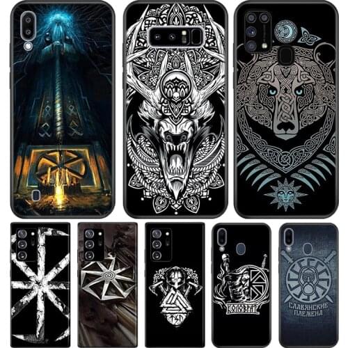 Slavic Viking Symbol Kolovrat For Samsung Galaxy Note 20 10 9 8 Plus Ultra Lite M31 M31S M10S M20 M21 M30 M40 M60S Phone Case