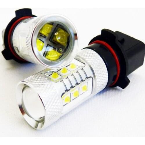2Pcs Extremely Bright PSX26W/H28W/PG18.5D-3/12278 LED Bulbs with Projector for Car DRL or Fog Lights, White