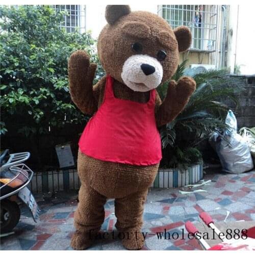 Brown Bear Mascot Costume Cosplay Furry Suits Party Game Fursuit Cartoon Dress Outfits Carnival Halloween Xmas Easter Ad Clothes