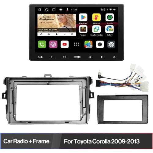 Dual Bluetooth Android Car Radio For Toyota Corolla Models (2009-2013) Installation Mounting Dash Kit Car Stereo Dash Navigation