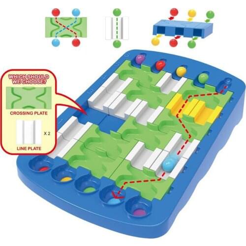 Logic Maze Ball Route Training DIY Breakthrough IQ Puzzle Running Track Kids Intelligence Board Game Table Toy Winner Challenge