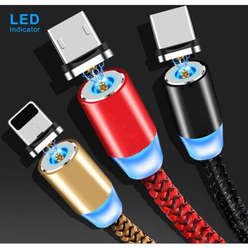 Sindvor 1m Magnetic Cable Fast Charging Micro USB Type C Charger For iPhone 11 XR XS 8 7 Samsung S9 S10 Fast Magnet Phone Cable