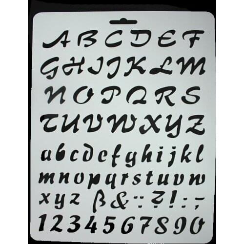 DIY Scrapbooking Hollow Letters Drawing Spray Template Home Garden Arts Crafts DIY Digital Plastic Letters Embossing Folders