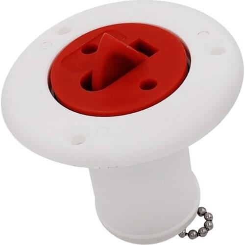 Nylon 38mm 1 1/2" Fuel Gas Deck Filler & Red Cap Flush Mount for Boat Yacht