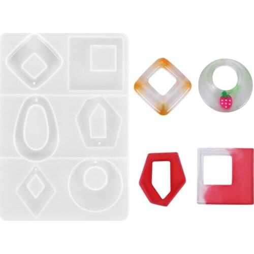 New Design Earring Necklace Pendant Silicone Resin Mold Jewelry Mould Dried Flower Making Decorations Accessories Tools