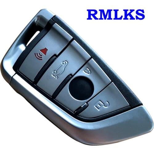 New Replacement Smart Remote Key Fob Case Shell 3+1 Button For BMW X5 X6 With Uncut Insert Key Blade