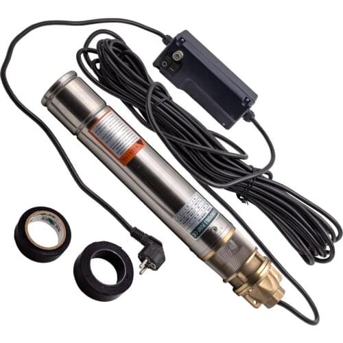 3" 750W 2400L/H Deep Well Borehole Pump Submersible Water Pump 1HP 15 m Cable