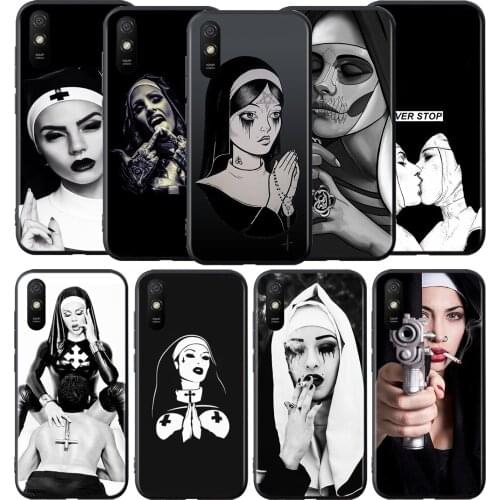 Sister Style Nun Sexy Girl Silicone Cover For Xiaomi Redmi 9 9T 9C 8 7 6 Pro 9AT 9A 8A 7A 6A S2 5 5A 4X Plus Phone Case