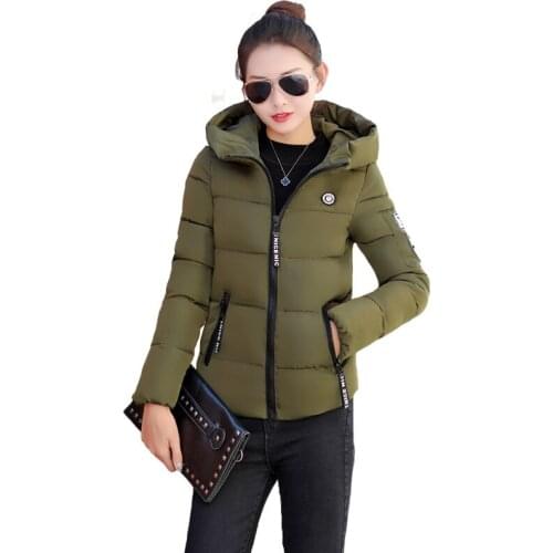 New Winter Short Jacket Women Cotton Parkas Plus size 5XL Thicken Coat Warm Hooded Tops Students Down Cotton Jacket Female N326