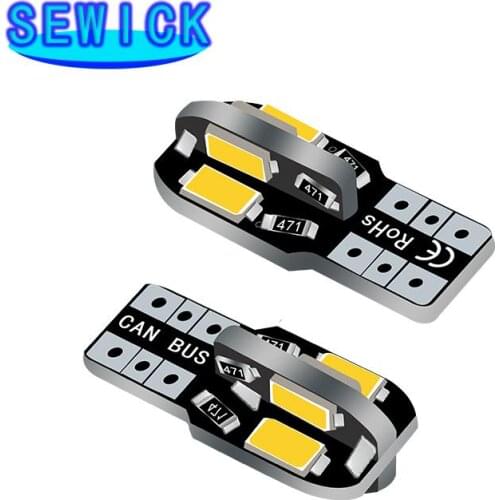 10PCS led Car Interior Bulb Canbus Error Free T10 White 5730 8SMD LED 12V Car Side Wedge Light White Lamp Auto Bulb Car Style