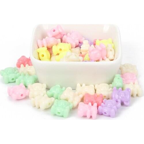 100pcs/lot Mixed Beaar Shape Acrylic Beads Charm Loose Spacer Beads For Jewelry Making DIY Needlework Bracelet Accessories