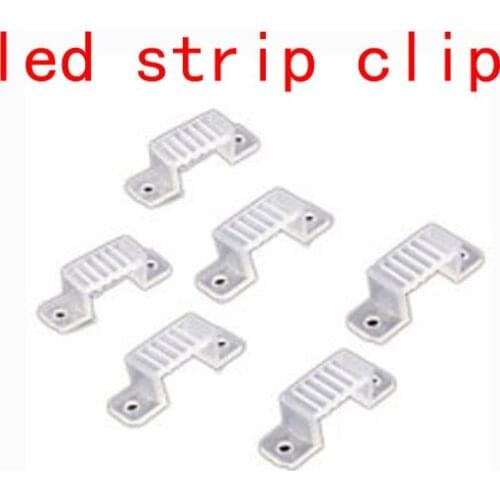 100pcs /lot LED Strip Connector Silicon clip For 8mm 10mm Width SMD3528 SMD5050 Light Strip Flexible Light Strips fixing holder