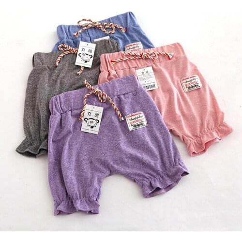 2015 summer new hot Sale cotton children pants for 2-7 year boy girls 5 points harem pants Bloomers kids pants hiking pants