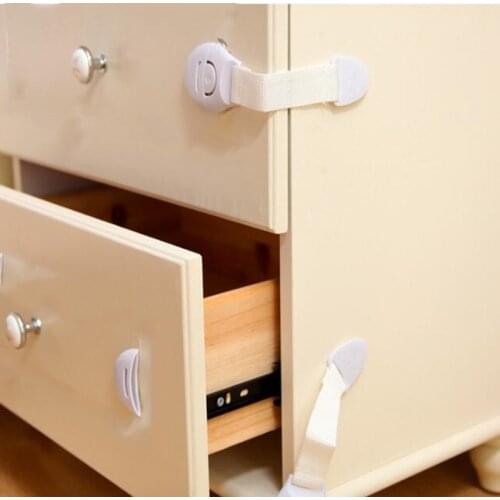 3pcs/5pcs Safe Cloth Belt Lock For Kid Child Baby Protection security drawer Door Lock Cabinet Wardrobe Refrigerator Safety