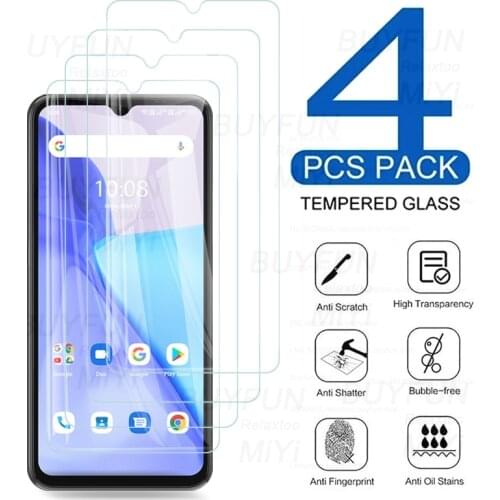 4pcs protective glasses for umidigi power 5 glass full cover screen protectors umi power5 6.53'' phone tempered film guard cover