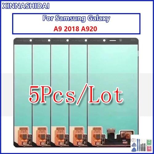 5pcsFor Samsung Galaxy A9 2018 A920 A920F LCD Display Touch Screen Digitizer Assembly 10% off 5 pieces or more