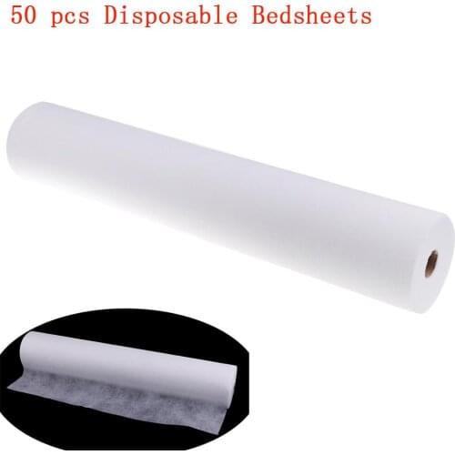50pcs Disposable Bed Sheets Beauty Salon Non-woven Bath Travel Massage Mattress Sheet Non Waterproof Oil Proof Headrest Paper