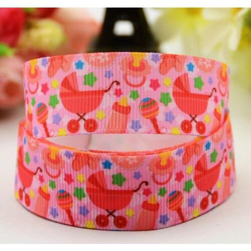 22mm 25mm 38mm 75mm Ruban satin Its a girl Cartoon Character printed Grosgrain Ribbon party decoration X-01124 10 Yards