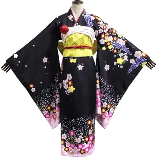 Bishoujo Mangekyou Renge Cosplay Costume Printed Kimono Complete Full Set Outfit