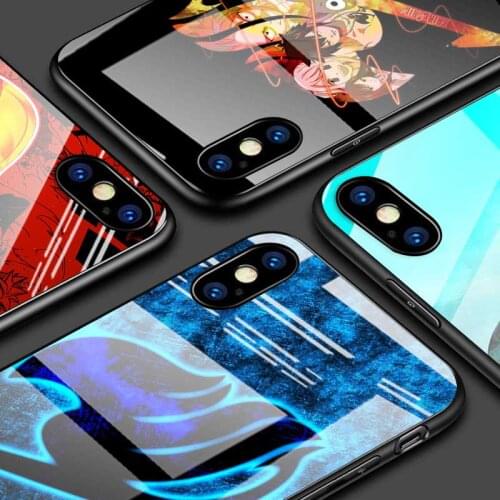 Tempered Glass Cover Anime Fairy Tail Fashion For Apple iPhone 12 11 8 7 6 6S XS XR SE X 2020 Pro Max Mini Plus Phone Case