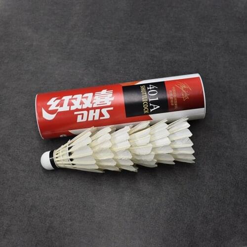 DHS 407A High Quality Goose Feather Badminton 6 Packs Durable Badminton Indoor Sports Equipment Badminton Shuttlecock Feather