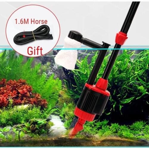 20W Powerful Aquarium Sand Washer Low Water Filter Electric Syphon Fish Tank Vacuum Gravel Water Changer Fecal Suction Pet