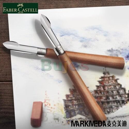 Faber-castell High Grade Pastel Pencil Sharpener, Wooden Handle Sketch Pencil Sharpener,Unique Shape, Safe and Assured