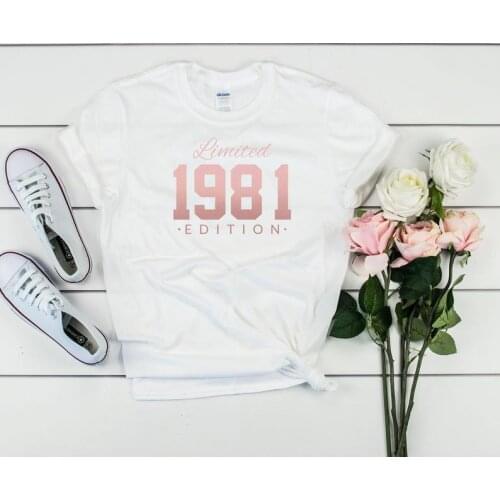 A limited edition T-shirt for her and him in 1981 for her 40th birthday. A 40-year-old party shirt woman tshirts