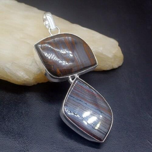 Gemstonefactory Jewelry Big Promotion 925 Silver Natural Charm Hematite Hot Women Ladies Mom Gifts Necklace Pendant 0421