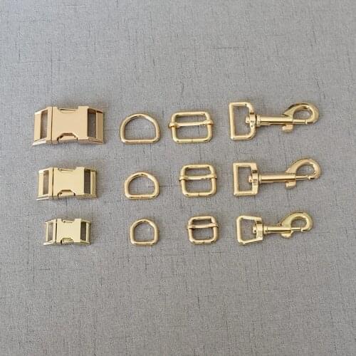 1 Set 15mm 20mm 25mm Webbing Metal Buckle Carabiner Lobster Clasp Strap Slider D Ring Snap Hook For Pet Dog Collar Leads Lock