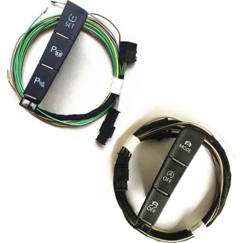 For Golf 7 MK7 Car ESP OFF Mode Driving Pattern Reversing radar Parking Assist Tire Pressure Monitoring Switch Button+Cable