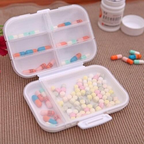 1Pcs Fashion 8 Slot Container For Medicines Professional Pill Tablet Storage Box Travel Pill Divider Storage Case Jewelry Box