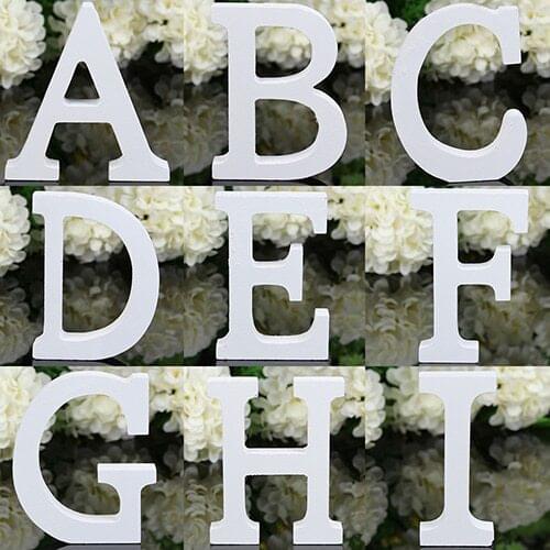 Creative Thick Wooden Letters Alphabet Wedding Birthday Home Decorations