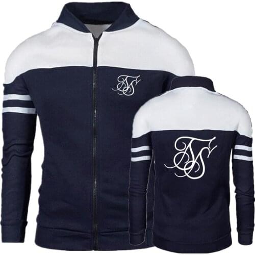 SikSilk 2021 new mens fashion zipper jacket spring autumn high quality casual wool zipper slim mens jacket