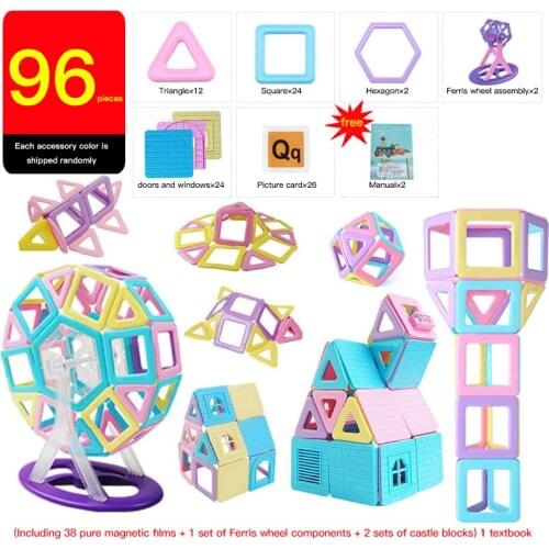 Magnetic Building Blocks DIY Animals City House Castle Construction Model Assembly Bricks Set Brain Game Educational Kids Toys