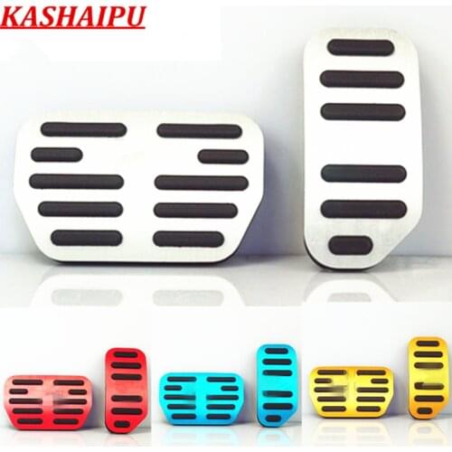 Metal Print Logo Car Foot Rest Gas Brake Pedal Pad Cover Accessories Kit For Toyota Corolla RAV4 2014 2015 2016 2017 2018