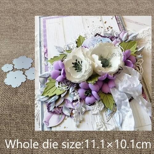 XLDesign Craft Metal Cutting Dies stencil mold 4pcs flowers decoration scrapbook Album Paper Card Craft Embossing die cuts