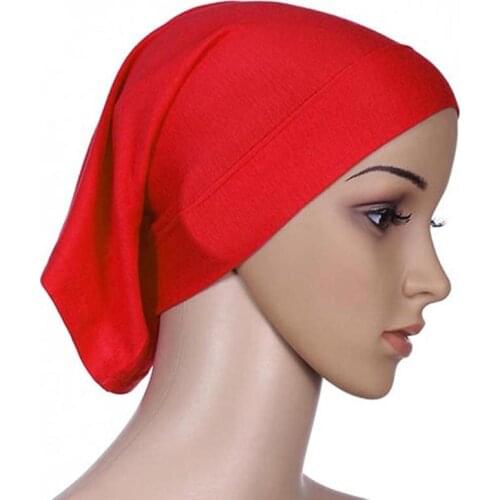 Muslim Headscarf 2017 Women Hijab Cap Hat Cap Cotton Under Scarf Bone Bonnet Neck Cover Muslim