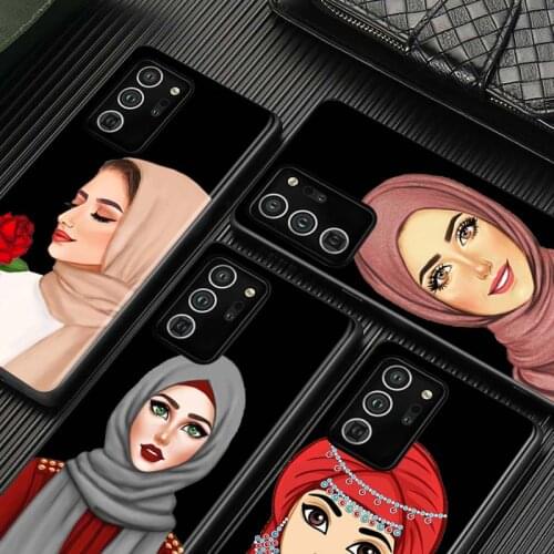 Muslim Islamic Gril Eyes Scarf for Samsung S20 FE Ultra Plus A91 A81 A71 A51 A41 A31 A21S A11 A72 A52 A42 A32 A12 A02 Phone Case