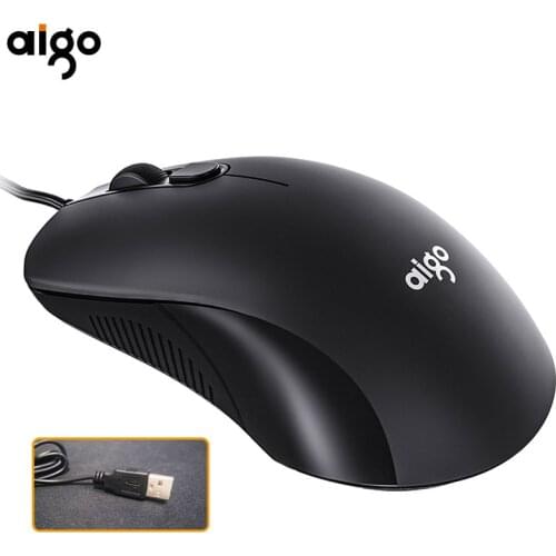Aigo BM21 Wired Gaming Mouse Computer Mouse Gamer Business 4-Button Optical Silent Ergonomic Mouse 2400dpi USB For PC Laptop