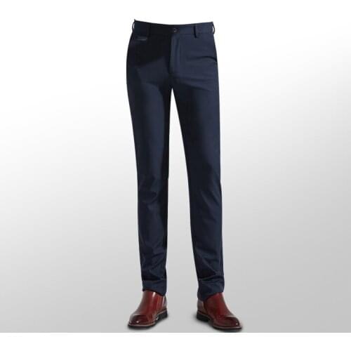 2021 New Arrivals Mens Fashion High Quality Zipper Fly Romantic Wedding Groom Suit Pants Wrinkle-resistant Suit Pants for Men