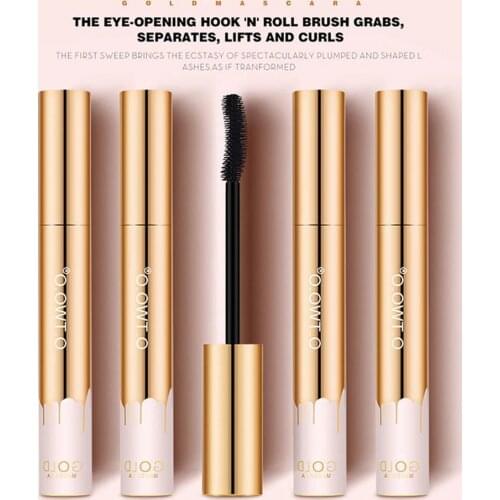3D Mascara Lengthening Black Lash Eyelash Extension Brush Beauty Makeup Waterproof Sweatproof Long-wearing Gold Color Mascara