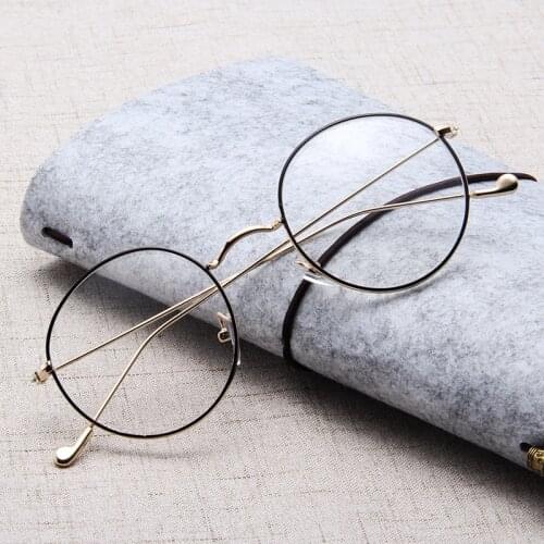 Seemfly Round Reading Glasses Metal Frame Prebyopia Spectacles For Men Women Hyperopia Eyewear Eyeglasses Diopter +1.0 To 4.0