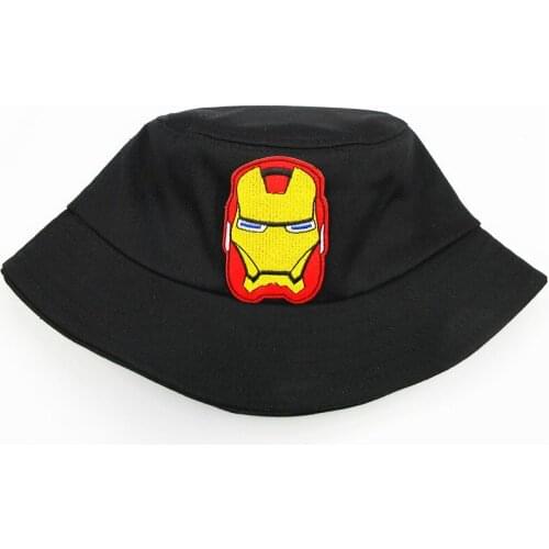 2021 Iron Hero Embroidery Cotton Bucket Hat Fisherman Hat Outdoor Travel Hat Sun Cap Hats for Men and Women 136